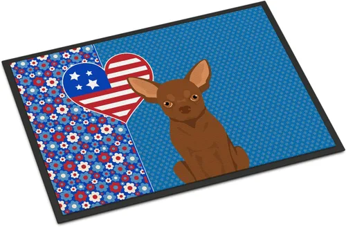Vista 160 de Caroline's Treasures WDK5119JMAT Airedale Terrier USA - Tapete para interiores o exteriores, 24 x 36 pulgadas, tapete para puerta delantera