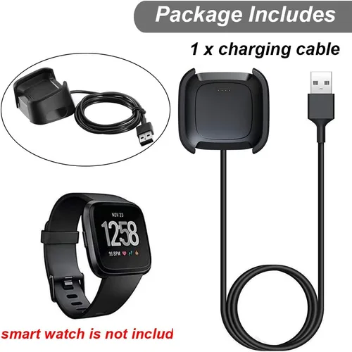 Vista 5 de Emilydeals Cargador para Fitbit Versa 2, cable de carga de repuesto para reloj inteligente Fitbit Versa 2 [3.3 ft/3.3 pies]