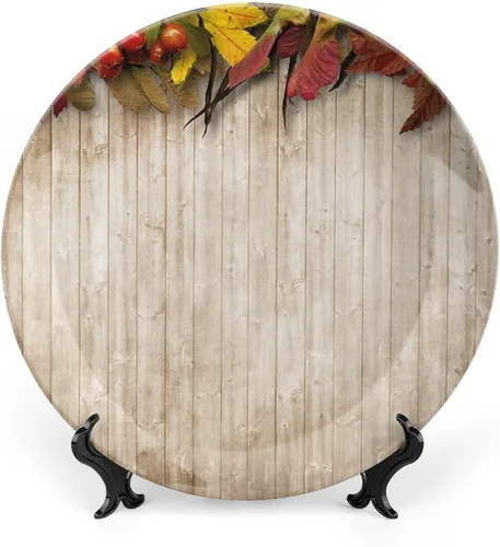 Vista 12 de Plato decorativo de cerámica de 6 pulgadas, cerámica familiar, Together We Make a Family Shaped as a House Print Ceramic Wall Hanging para cenas