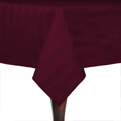 Vista 39 de Ultimate Textile Mantel cuadrado de rayas satinadas de 84 x 84 pulgadas, color verde militar