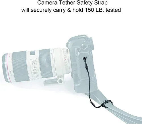Vista 9 de Fotasy Correa de diseño ergonómico para cámara, correa ajustable para el cuello de la cámara, con liberación rápida y correa de seguridad