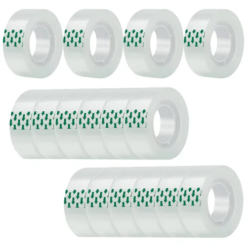 Vista 10 de 12 rollos de repuestos de cinta transparente cada Rol de 1 pulgada Corel 3/4 x 980 pulgadas, para escuela, oficina, hogar.