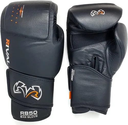 Vista 2 de RIVAL Boxing RB50 Intelli-Shock Guantes Compactos para Saco de Boxeo, Cierre de Velcro - Forro Interior Suave, Acolchado de Espuma Multicapa