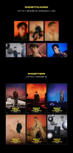 Vista 5 de SM Ent. EXO - Álbum Especial DON'T FIGHT THE FEELING [Photo Book Ver.1] Álbum+Juego de tarjetas de fotos extra