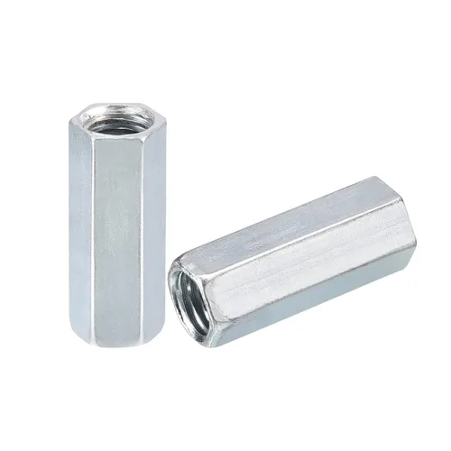Vista 25 de uxcell Tuercas de acoplamiento M5x8x12mm - Acoplador de varilla roscada hexagonal de acero al carbono galvanizado para muebles, electrónico