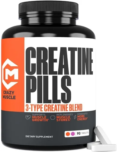 Vista 11 de Cápsulas de creatina, 5g Premium 3X ThreeAtine Pre Workout, Ganador de masa muscular a granel, Creatina monohidrato de alta absorción fácil