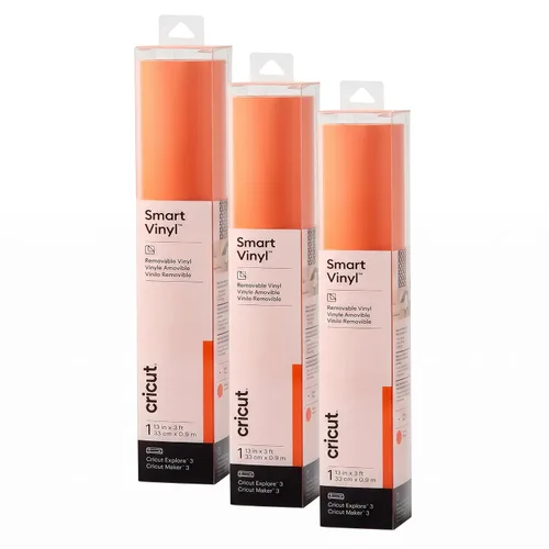 Vista 12 de Cricut Smart - Vinilo extraíble, color naranja, rollo de 3 pies