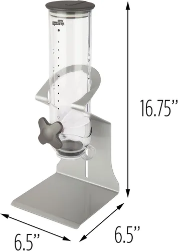 Vista 3 de Dispensador de productos secos y aperitivos con soporte de acero, 13 onzas