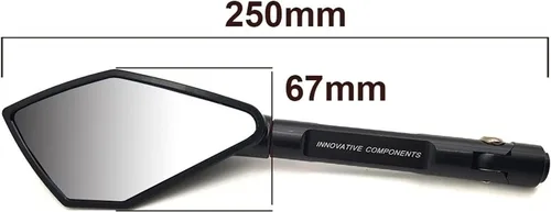 Vista 4 de Accesorios para espejos retrovisores de motocicleta, espejos laterales CNC negro para Kawasaki Ninja 250 Ninja 300R Z250 Z300 VERSYS 300X