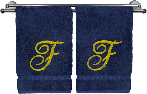 Vista 29 de Toalla de mano con monograma, regalo personalizado, 16 x 30 pulgadas, extra absorbente, 100% algodón turco, acabado de rizo suave, para baño, cocina