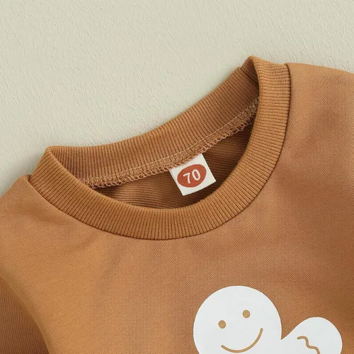 Vista 5 de Conjunto de sudadera de Papá Noel para bebé, niño, niña, ropa de Navidad para otoño e invierno