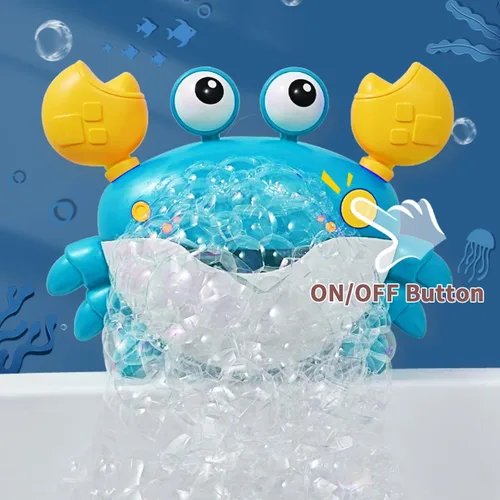 Vista 2 de Deejoy Máquina de Burbujas de Baño de Cangrejo para la Bañera, Sopla Burbujas y Reproduce 12 Canciones Infantiles, Máquina de Burbujas de Baño