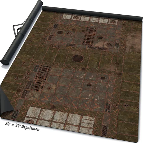 Vista 2 de Warzone Studio Alfombrilla de batalla de goma de doble cara de 30 x 22 pulgadas: Depalemon + Patria + Bolsa
