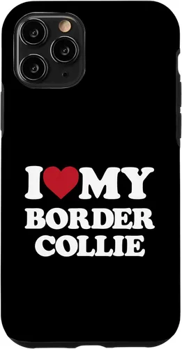 Vista 27 de iPhone 16 I Love My Border Collie - I Heart My Border Collie Case