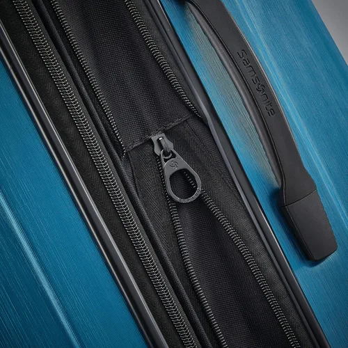 Vista 5 de Samsonite Centric 2 Set de maletas rígidas expandibles con ruedas giratorias dobles, Azul Caribe, Juego de 2 piezas (equipaje de mano/grande)