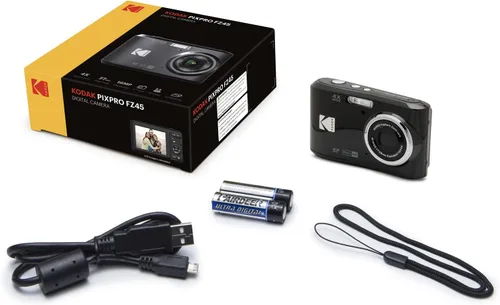 Vista 7 de Kodak FZ45BK PIXPRO FZ45 - Cámara digital de 16 MP, paquete negro con tarjeta de memoria Lexar 32GB de alto rendimiento 800x UHS-I SDHC + funda