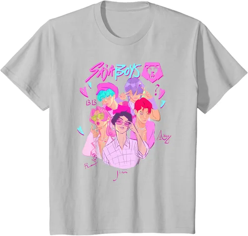 Vista 22 de Kpop Demon Hunters Camiseta Saja Boys Heartthrob con licencia