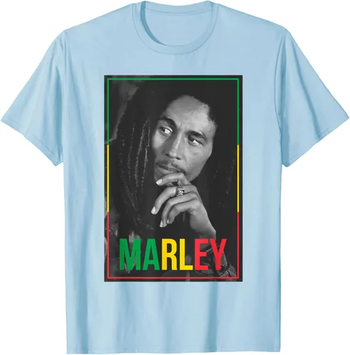 Vista 77 de Camiseta blanca oficial de Bob Marley Photo S Negro