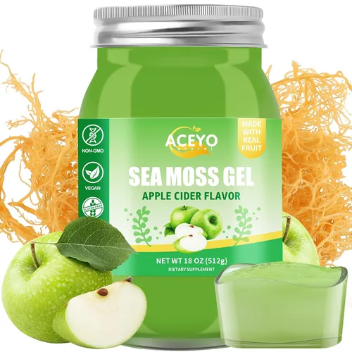 Vista 24 de ACEYO Gel de musgo marino irlandés (18 onzas) crudo vegano mango sabor piña 102 vitaminas y minerales cosechados en la naturaleza sin OMG