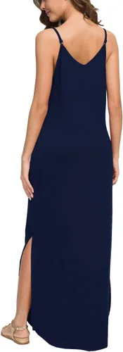 Vista 5 de GRECERELLE Vestido de verano para mujer, casual, holgado, para playa, vestido largo con bolsillo