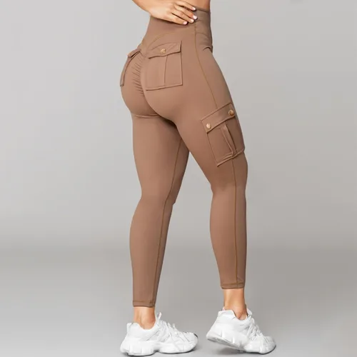 Vista 2 de oelaio Yoga Pants with Pockets for Women Workout Leggings High Waisted Leggings Tummy Control Yoga Pants Yoga Sweatpants