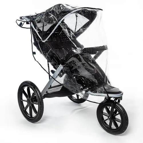 Vista 7 de Graco Cobertura Universal Deluxe con Ventana con Cremallera, Protector de Lluvia para Bebé, Tamaño Universal para la mayoría de Carriolas