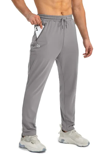 Vista 15 de G Gradual - Pantalones deportivos para hombre con bolsillos con cremallera, joggers cónicos para hombres, pantalones atléticos para entrenamiento