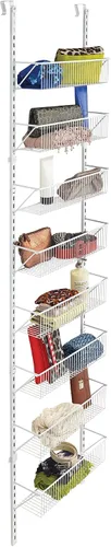 Vista 2 de ClosetMaid 97535 Organizador de cesta ajustable para pared y puerta de 8 niveles, 18