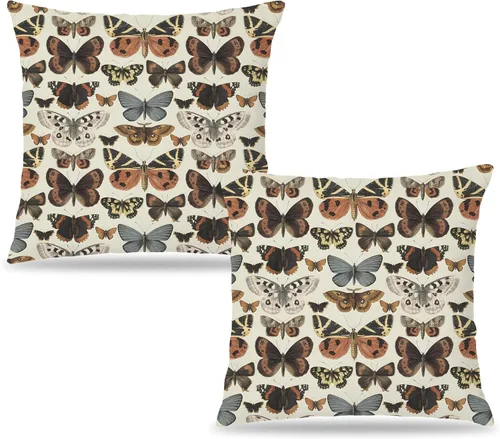 Vista 38 de Fundas de Almohada Gótica de Polilla y Mariposa 18x18, Fundas de Almohada Celestial de Luna de Academia Oscura para Sofá, Decoración Gótica