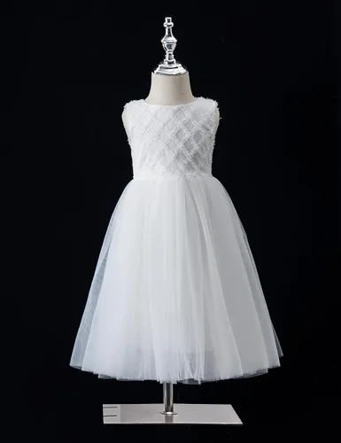 Vista 6 de Grils - Vestidos de princesa para boda, línea A, recto, de tul para fiesta, vestido de niña de las flores