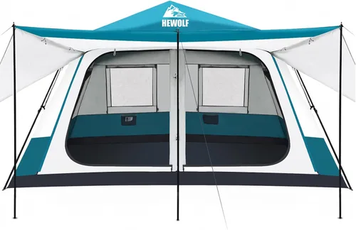 Vista 8 de Hewolf Instant Tent for 4-6 Person Camping, Waterproof Easy Pop Up Tent Sets Up in 60 Seconds for Family Outdoor Hiking & Backpacking with Carry Bag