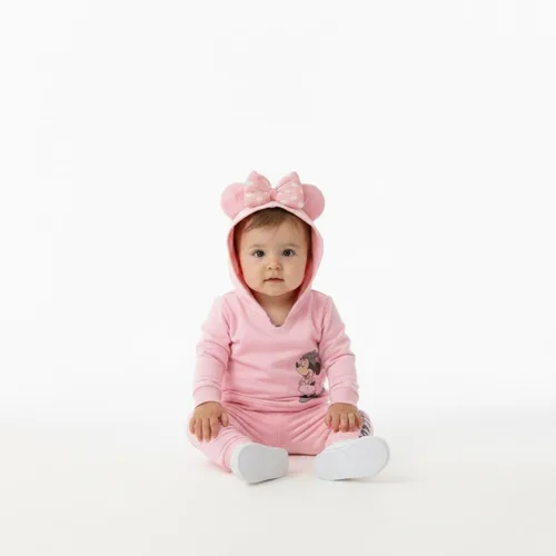 Vista 5 de Disney Minnie Mouse - Conjunto de sudadera con capucha y pantalones para bebés y niños pequeños