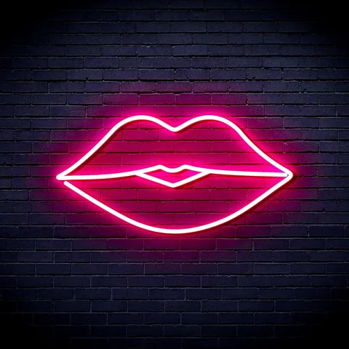 Vista 15 de AdvPro Lips Kiss Girl Room Flex Silicone LED Neon Sign - Azul - st16s32-fnu0048-b
