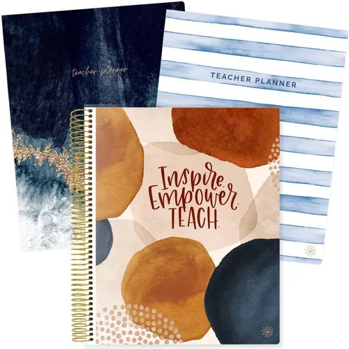Vista 12 de bloom daily planners Agenda y calendario para profesores de año académico sin fecha, libro organizador de plan de lecciones de 7 períodos