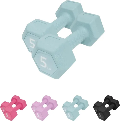 Vista 15 de Dumbbell Sets With Rack - 5/15/20/25/36lb Dumbbells Pair Hand Weights Set of 2 - Easy Grip - Arm Weights for Strength Training Workouts Fitness