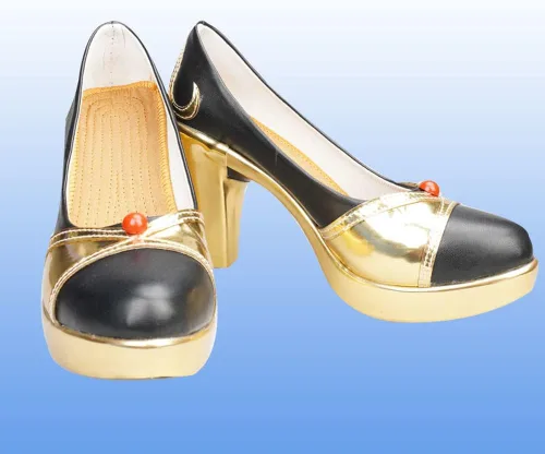 Vista 3 de Genshin Impact Beidou - Zapatos de cosplay para Halloween, carnaval, accesorios de tacón alto
