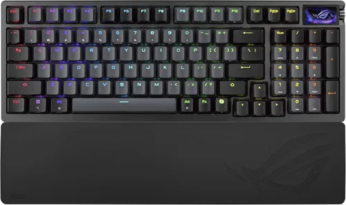 Vista 17 de ASUS ROG Azoth 96 HE Teclado inalámbrico para juegos con efecto Hall – 96% tamaño completo, trimodo, interruptor magnético intercambiable en Negro