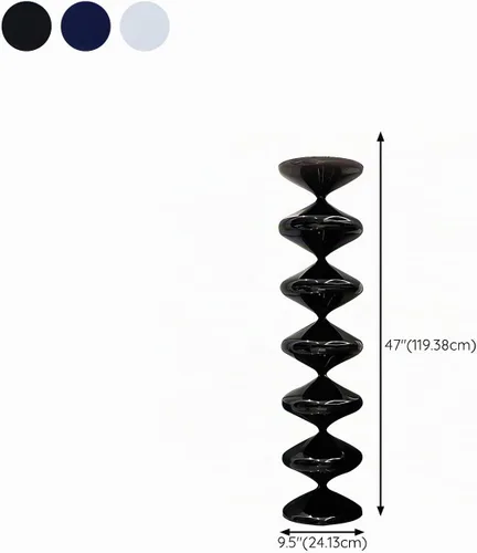 Vista 3 de LITFAD Lámpara de pie moderna de metal con forma de cúpula con pantalla de vidrio para sala de estar dormitorio - 110V-120V azul