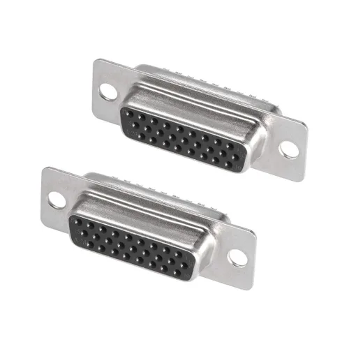 Vista 6 de uxcell Conector D-sub DB26 hembra de 26 pines 3 filas terminal de puerto para equipos mecánicos computadoras CNC paquete de 8