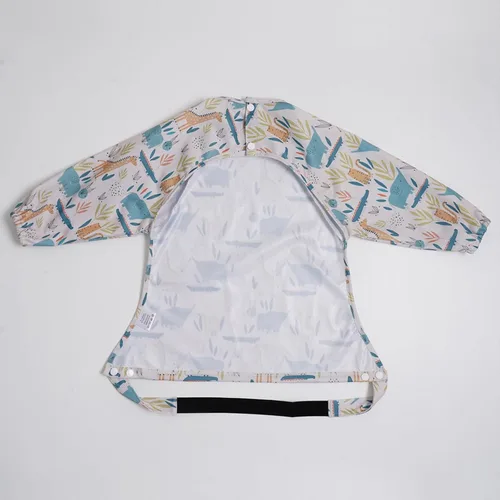 Vista 8 de Babero de Manga Larga para Bebé - Baberos a Prueba de Desastres para Bebés - Ajustable, Impermeable y con Accesorio para Silla/Mesa Alta
