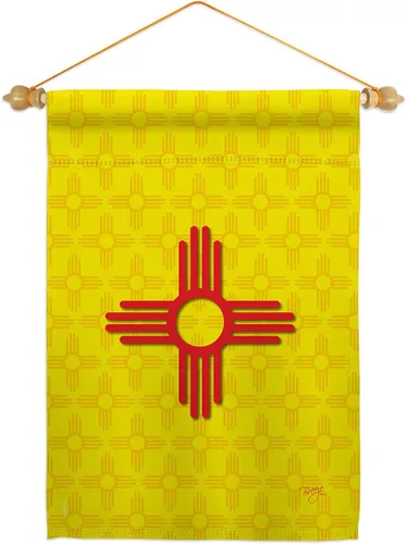 Vista 5 de Bandera de jardín de Estados Nuevo México Regional Estados Unidos Territorios Americanos República País Particular Área Pequeña Decorativa Patio