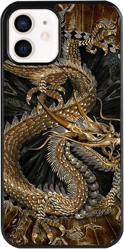 Vista 8 de Funda para iPhone Air - Funda de teléfono con patrón de dragón dorado chino - Funda de TPU con protección de absorción de impactos
