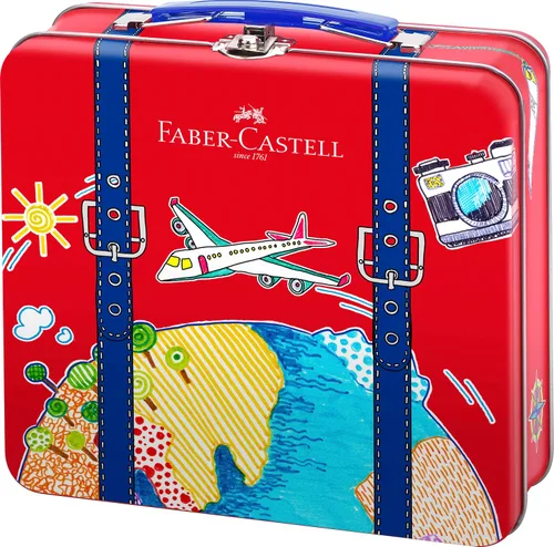 Vista 5 de Faber-Castell Bolígrafos de fieltro de 40 conectores en lata de regalo de maleta