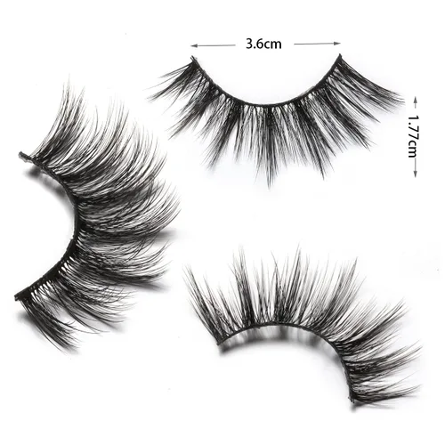 Vista 4 de DYSILK Paquete de extensiones de pestañas - Pestañas postizas de visón de aspecto natural