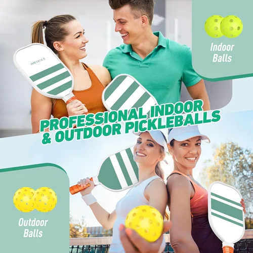 Vista 5 de Pickleball Paddles,USAPA Approved Pickleball Paddles Set Premium Pickleball Paddle, 4 Pickleball Balls & 1 Carry Bag Gifts for Women Men Beginners &