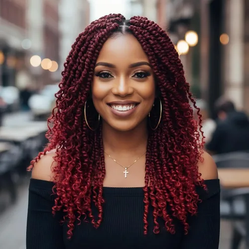 Vista 23 de Fulcrum Pelo de ganchillo Passion Twist de 8 pulgadas, 9 paquetes de cabello pretrenzado y prerrizado para mujeres negras (8 pulgadas