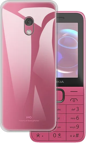 Vista 2 de Funda y cordón para Nokia 225 4G 2024 - transparente+negro Juego de 2.4 pulgadas que incluye funda protectora y correa desmontable para el cuello