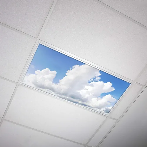 Vista 11 de Cubierta de luz fluorescente para luces de techo de aula, nubes rosadas, inserto de película retroiluminada de alta calidad 2 x 4