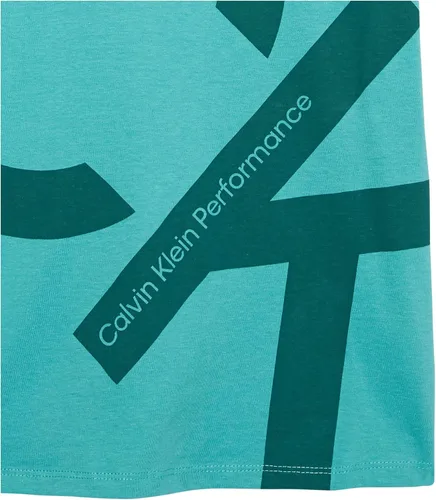 Vista 3 de Calvin Klein Girls' Short Sleeve Performance T-Shirt, Crew-Neck Neckline & Logo Detailing
