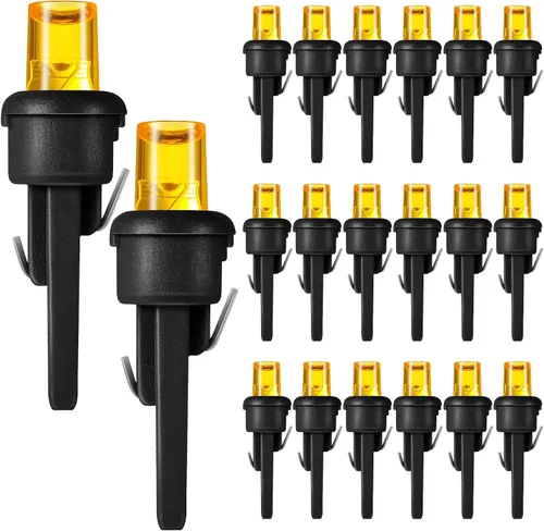 Vista 11 de Honoson 48 bombillas LED de invierno de 0.197 pulgadas de repuesto, gran angular, bombillas LED de invierno, cadena de repuesto, guirnalda de luces